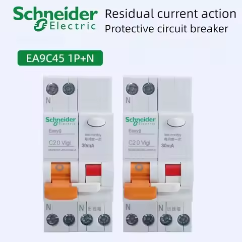 Schneider Electric EA9C45 Leakage Protector 1P+N 6A 10A 16A 25A 32A 40A Leakage Circuit Breaker Doub