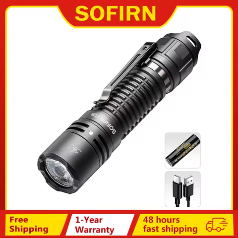 Sofirn SC28 Powerful Light Tactical XHP50B HD Rechargeable Flashlight 2800 Lumens Lantern EDC Torch 