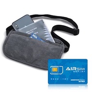 RFID防盜拷貼身收納頸掛腰包+無國界上網卡超值組合
