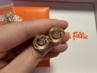 Folli Follie 玫瑰花造型耳環項鏈頸鏈套裝