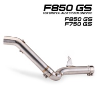 For F750GS F850GS F750 GS F850 GS Moto Middle Link Pipe Motorcycle Exhaust Tube Optional Interface