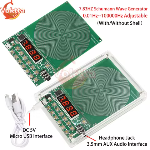 DC 5V 0.01Hz~100000Hz Adjustable Frequency 7.83HZ Schumann Wave Generator Sine Wave Signal Generator