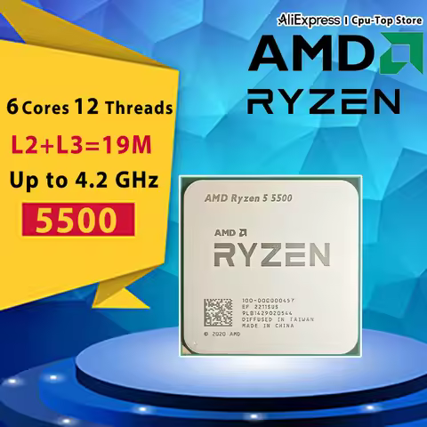 AMD R5 5500 Ryzen 5 5500 3.6 GHz 6-Core 12-Thread Socket AM4 CPU Processor 7NM L3=16M 100-000000457