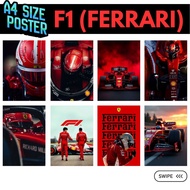 F1 (FORMULA 1) Premium A4 Poster Print 260gsm | Waterproof & Durable | High Resolution Design
