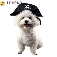 JEROMY Pet Pirate Hat, Breathable Pet Witch Hat Cat Wizard Hat, Halloween Dog Headwear Adjustable So