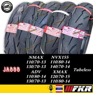 TAYAR FKR TUBELESS TYRE JA888 110/70-13 130/70-13 110/80-14 140/70-14 VARIO NVX155 NMAX ADV150 XMAX 