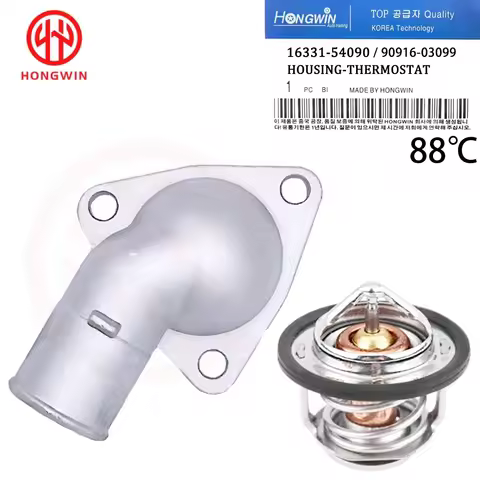 Thermostat Housing Water Outlet Pipe & Thermostat 16331-54090 90916-03099 For Toyota Hilux LN106 LN1