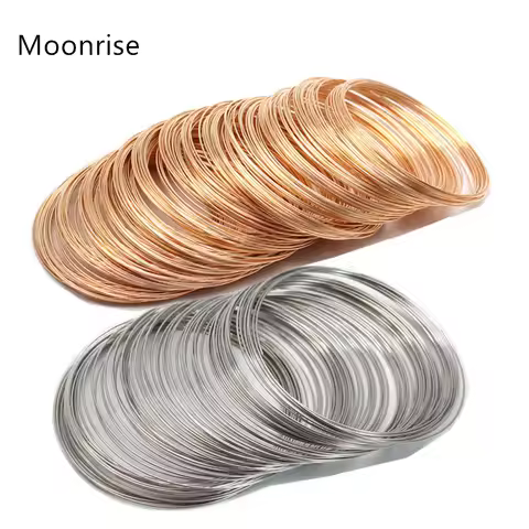 80 Circles 0.6mm (24Gauge) Jewelry Wire Silvertone Bracelet Rigid Steel for Wire Wrap DIY Jewelry Ma