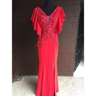 ♞Red Mother Dress/Ninang Gown