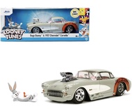 Jada 1:24 Hollywood Rides 1957 Chevrolet Corvette & Bugs Bunny 32390 Diecast Car