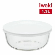 【iwaki】日本耐熱玻璃附蓋微波調理碗(1.3L)(原廠總代理)