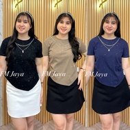 IMPORTED WOMEN'S T-SHIRT 5612 - 8931 || WOMEN'S GLITTER T-SHIRT / BLOUSE GLITTER NECKLACE