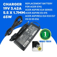 Charger Acer 19V 3.42A Aspire E1 E3 E5 ES ES1 ES14 R14 R11 ES 14 ES-14 S3 ES11 ES13 ES15 V7