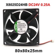 1 Chiếc Quạt Không Chổi Than DC YH-XQF DC24V DC24V 025a 24V Quạt Làm Mát 8Cm 8025 80x80x25mm