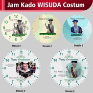 Gift clock Wall clock graduation gift with mdf board graduation memories graduation gift happy gradu