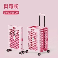 Trolley Cart Foldable Grocery Box Shopping Cart Lightweight Trolley Grocery Shopping Handy Tool Port