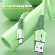 3A Fast Charging Cable Data Cable USB Charge Wire With Light Display Liquid Silicone Type-C / Micro 