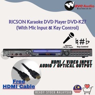 RICSON Karaoke DVD Player DVD-K27 (With HDMI+AV Output, Mic Input & Key Control){FREE HDMI Cable}