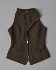 OUT OF ROUTINE - KEITH TOP เสื้อแขนกุดคอสูง ซิปรูดขึ้นลงได้ 2 ทาง