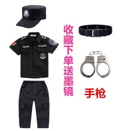 baju polis kanak kanak kids costume occupation Kids Sheriff Costume Boy SWAT Small Military Uniform 