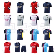 23/24 New Arsenal Jersey Short-sleeved Sleeveless Training Wear Casual Vest Football Team Sportswear Arsenal