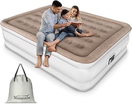 NatraCalm 16" Queen Air Mattress with Built-in Pump, Inflatable Air Mattress in 3 Mins Self-Inflation//Deflation, Blow up Mattress for Camping, Home &amp; Guest, Airbed Foldable &amp; Portable, 80x60x16in