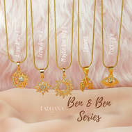 Ben&amp;Ben Necklace Collection with FREE BOX | Gold Plated Jewelry for Women and Men Mikana | Araw Araw Maybe the Night Leaves Pagtingin Branches Beautiful Girl Godsent Ride Home Susi | Minimalist Dainty Cute Fashion by Tadhana (Tala by Kylaa Inspired)