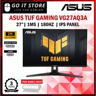 Asus 27" TUF Gaming VG27AQ3A Fast IPS WQHD 180Hz 1ms HDR10 Freesync Premium GSync Ergonomic Gaming M