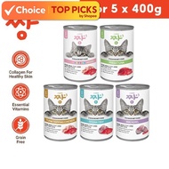 JJANGX3 Premium Cat Wet Food - Grain-Free, High-Protein, Delicious & Nutritious (Bundle of 2/5)