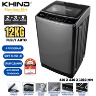 KHIND 8KG | 10KG | 12KG  FULLY AUTO WASHING MACHINE TOP LOADING WM80A / WM100A / WM120A  MESIN BASUH