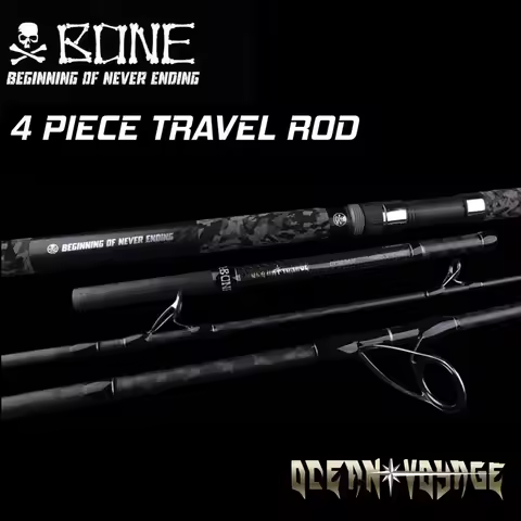 Bone Ocean Voyage 7'6''/8'3'' 4 Piece Fishing Rod Cast Weight Max 180g FUJI DPS Reel Seat Portable R