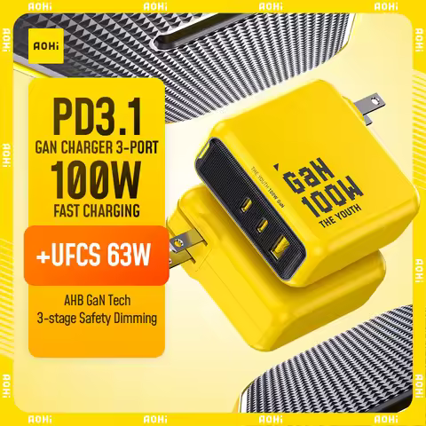 AOHI Youth 100W GaN Charger for Macbook Laptop Tablet Fast Charging For iPhone Xiaomi PD3.1 USB Type