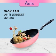 Asta Non-Stick Frying pan/Non-Stick asta pink wok pan/Non-Stick Multifunction wok pan Frying pan
