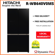 [BULKY] Hitachi R-WB640V0MS Deluxe French Bottom Freezer Fridge 569L FREE 1.0L MICOM Rice Cooker - RZ-PMA10Y (worth $159)