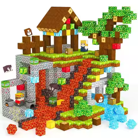 Magnetic Building Blocks -100PCS Magnetic Building Blocks, Magnetic Tile Children's Building Blocks 