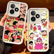G-66 Crayon Shinchan Casing for Xiaomi Redmi Turbo 3 poco X5 13X F5 13 F6 5G Black and white
