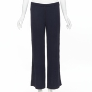 THE ROW navy blue pinstripe flowy relaxed trousers pants US0 XS