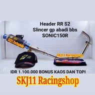 Knalpot Racing SJ88 SONIC 150R Fullset Header RR S2 Silincer GP Abadi