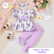 Lavender Bloom Outfit Kids Girl - I569