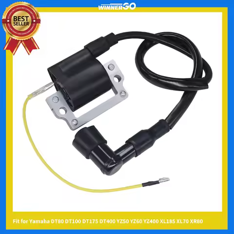Ignition Coil Assembly w/Plug Aftermarket Parts Fit for Yamaha DT80 DT100 DT175 DT400 YZ50 YZ60 YZ40
