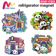 Wooden Chengdu Panda Fridge Magnet – Sichuan China Travel Souvenir Gift