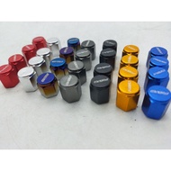 4pcs rays car modified aluminum alloy tire cap with dust washer, valve cover, tire cover