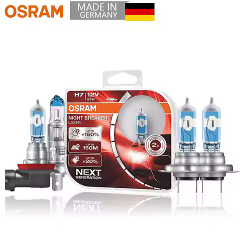 OSRAM H7 H4 H1 H8 H3 H11 9005 9006 HB3 HB4 Night Breaker Laser Halogen Lamps Fog Light 12V 3700K +15