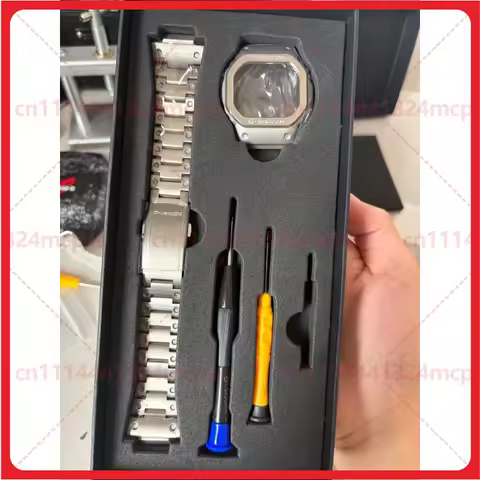 Titanium Alloy Bezel & Strap for Casio G-Shock GWB5600, Lightweight 70g, Fits DW5600 GW5000 GWM5610