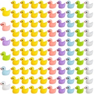 CCINEE 150pcs Mini Resin Duck Miniature Duck Figures Micro Fairy Tiny Duck Ornaments for Garden Land