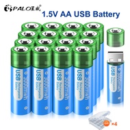 PALO 1.5V AA batteries usb charging battery  rechargeable battery
