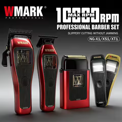 WMARK Trimmer Professional Extra Cover DLC Hair Clippers Electric 10000RPM W-Maglev Motor Trimmer fo