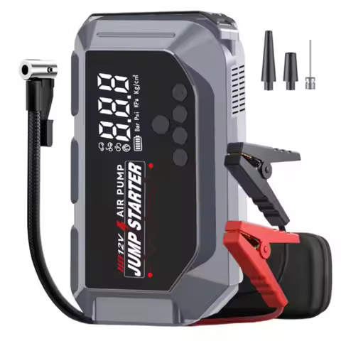 K3 Jump Starter with Air Compressor 12V 2000A 7.0L Gas/5.5L Diesel Car Battery Starter Digital Tire 