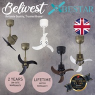 (PRICE GUARANTEED!) BESTAR DINO Corner / Ceiling Fan - 16 Inch - Contemporary Design - Swing Left to Right - Strong Wind