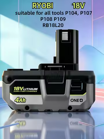 New Origina RYOBI ONE+ 18V Lithium Battery Replacement P104 P107 P108 4Ah/6Ah High Performance No Me